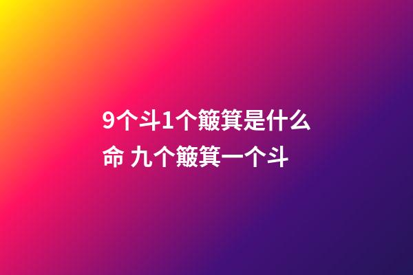 9个斗1个簸箕是什么命 九个簸箕一个斗-第1张-观点-玄机派